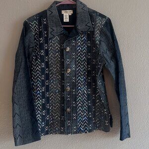 Vintage beaded denim jacket